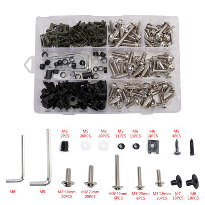 Terminali M6 + - Parti Set Black Set Vite M5 198 Clip / Cladding Viti