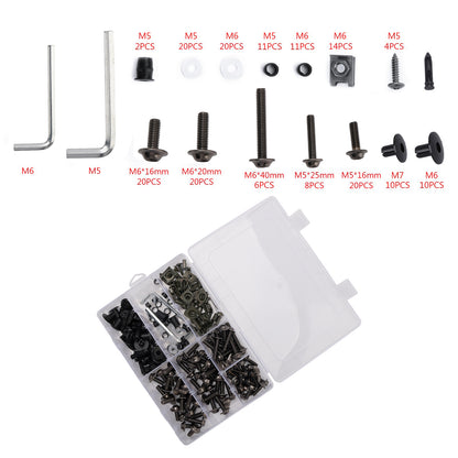 Terminali M6 + - Parti Set Black Set Vite M5 198 Clip / Cladding Viti
