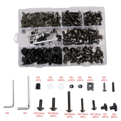 Terminali M6 + - Parti Set Black Set Vite M5 198 Clip / Cladding Viti