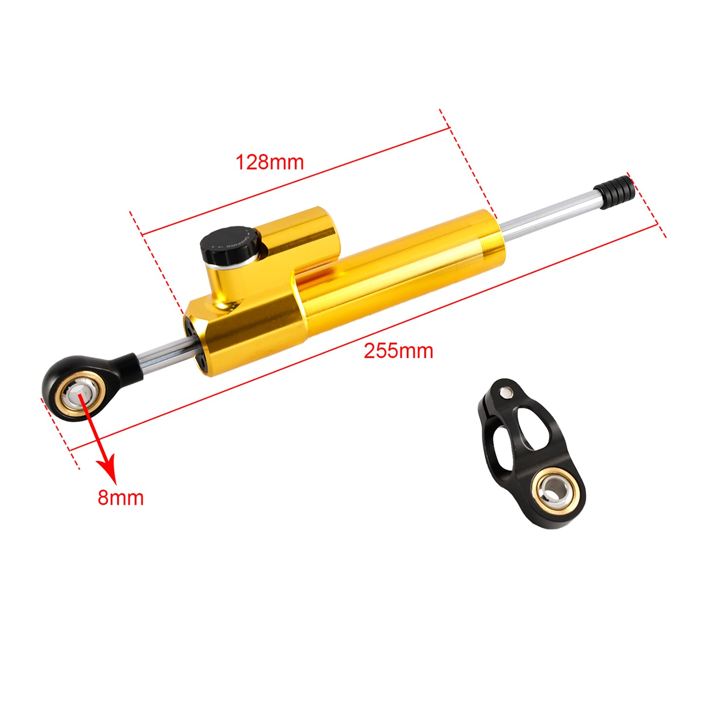 Stabilizzatore ammortizzatore di sterzo regolabile CNC universale per moto Top generico