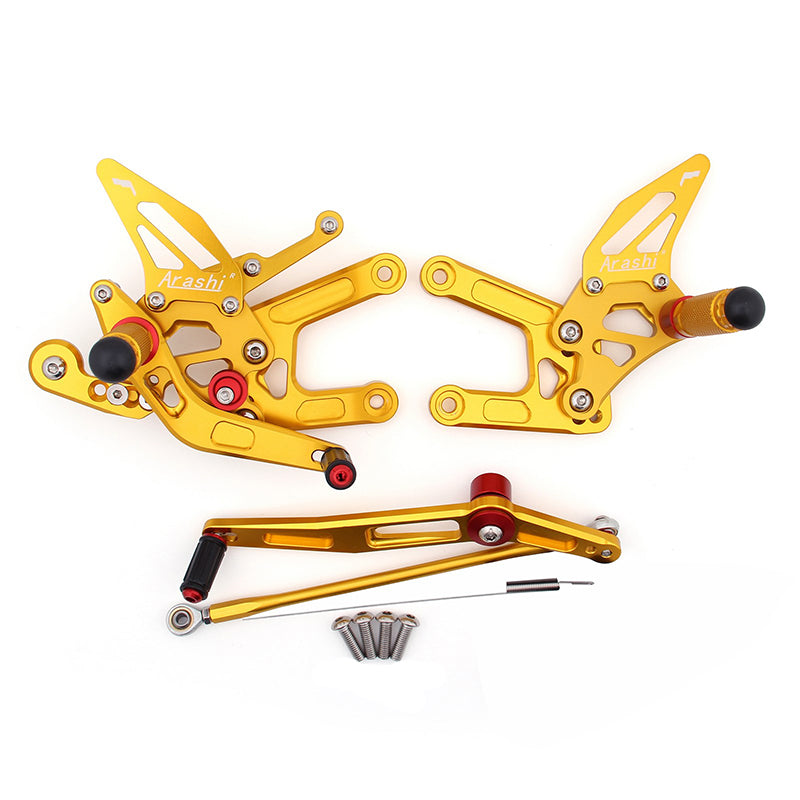 Pedane arretrate pedane regolabili per Yamaha YZF 600 R6 2006-2011 Generico
