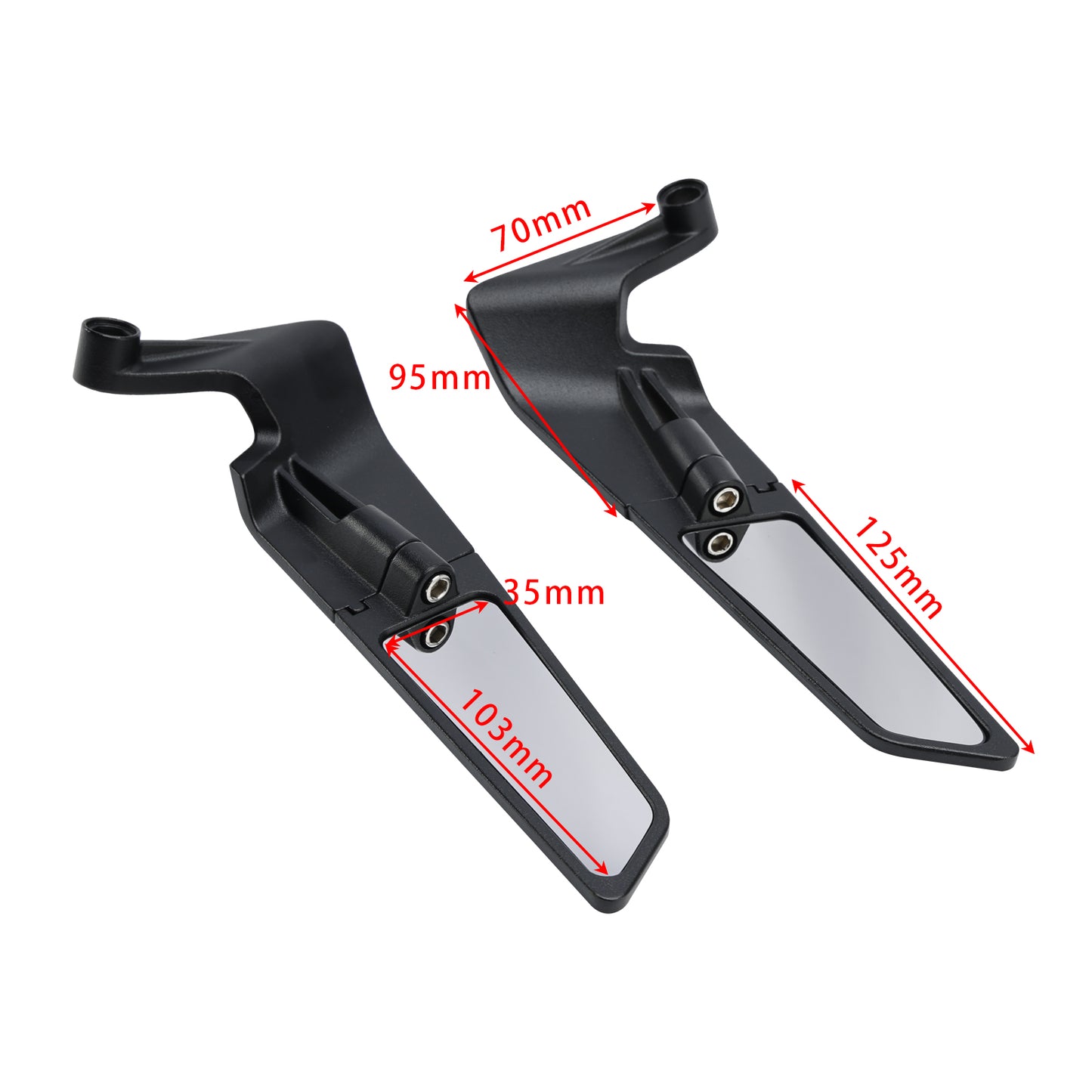 Coppia di specchietti Winglet per Kawasaki Z650 Z900 2017-2024 Z H2 2020-2023