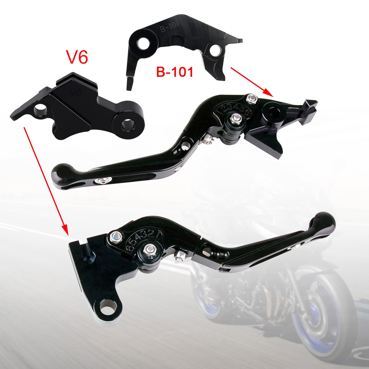 Leva freno frizione regolabile adatta per YAMAHA XSR900 XSR900GP MT-09 MT-09SP 24-25