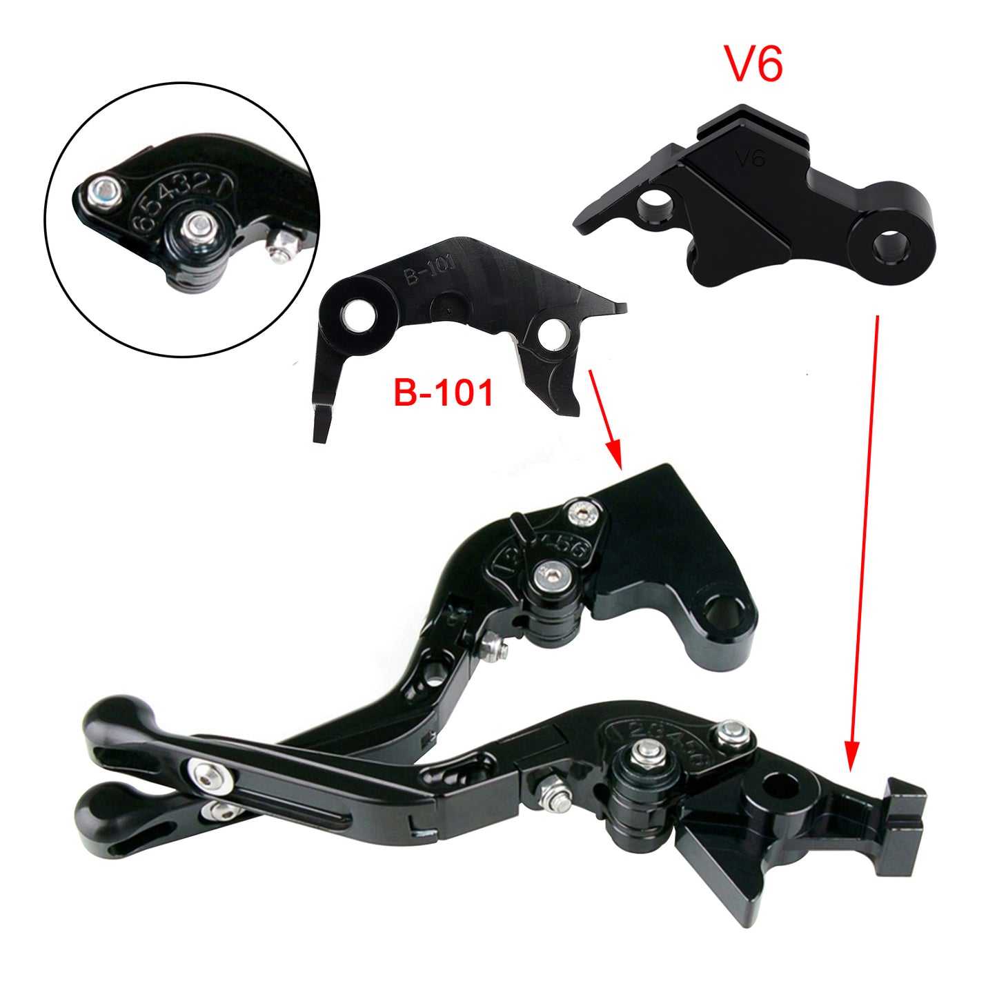 Leva freno frizione regolabile adatta per YAMAHA XSR900 XSR900GP MT-09 MT-09SP 24-25