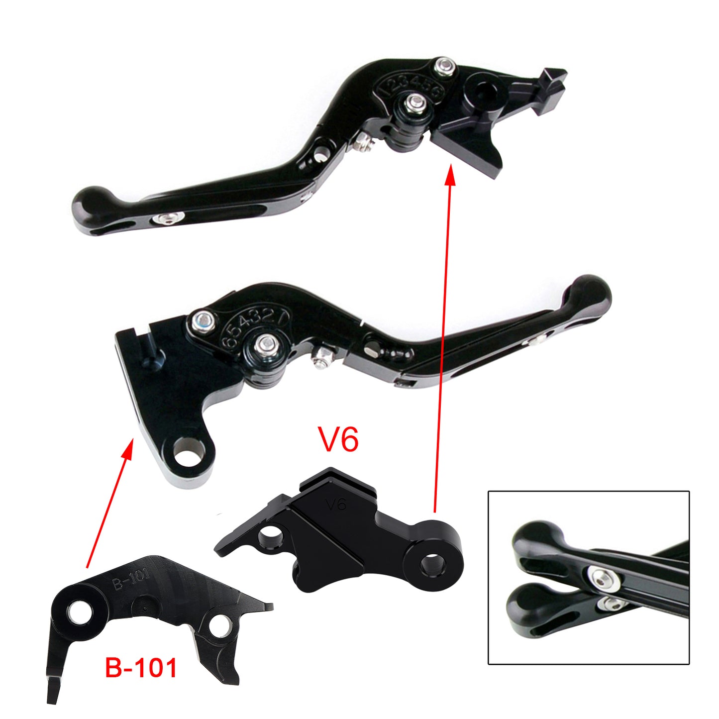 Leva freno frizione regolabile adatta per YAMAHA XSR900 XSR900GP MT-09 MT-09SP 24-25