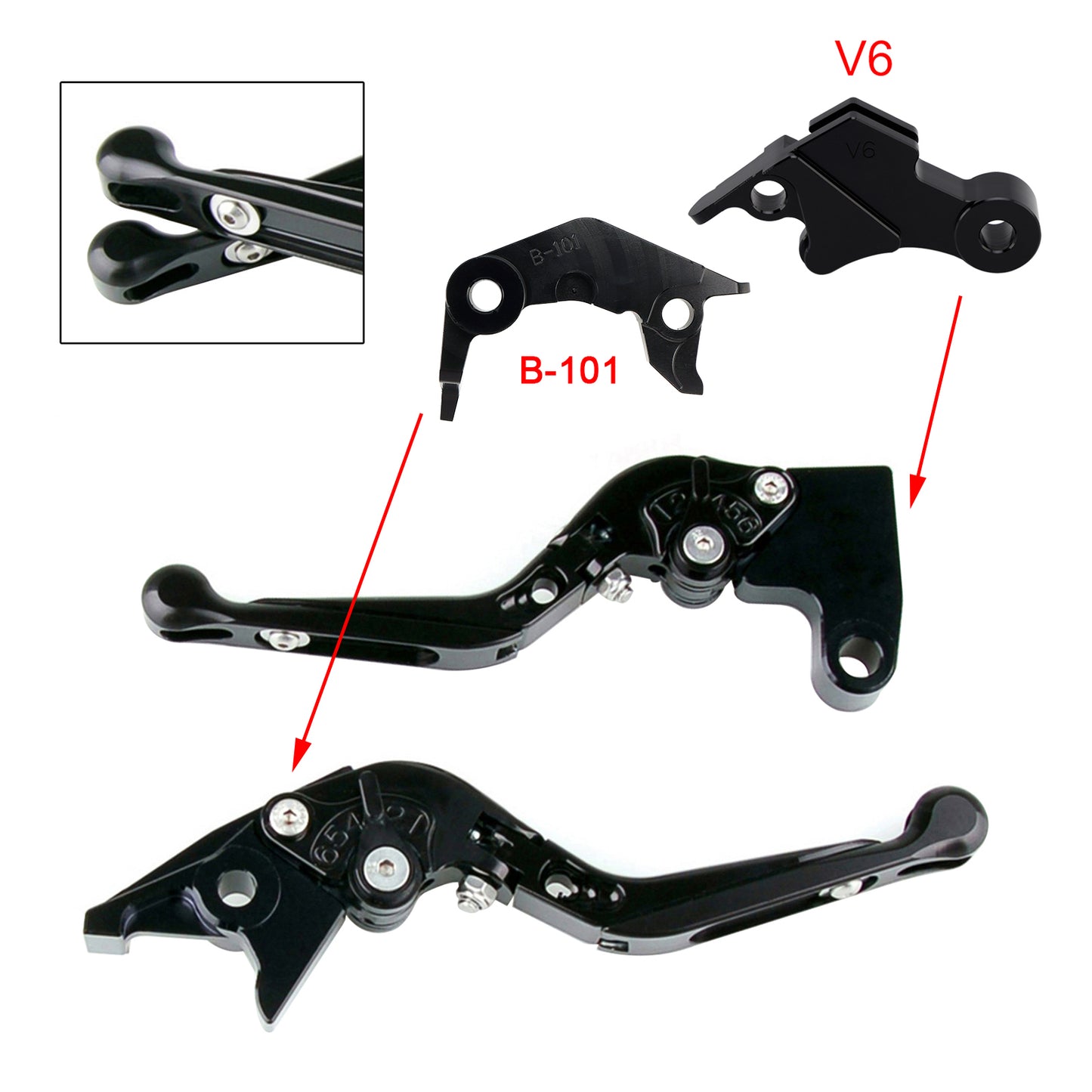 Leva freno frizione regolabile adatta per YAMAHA XSR900 XSR900GP MT-09 MT-09SP 24-25