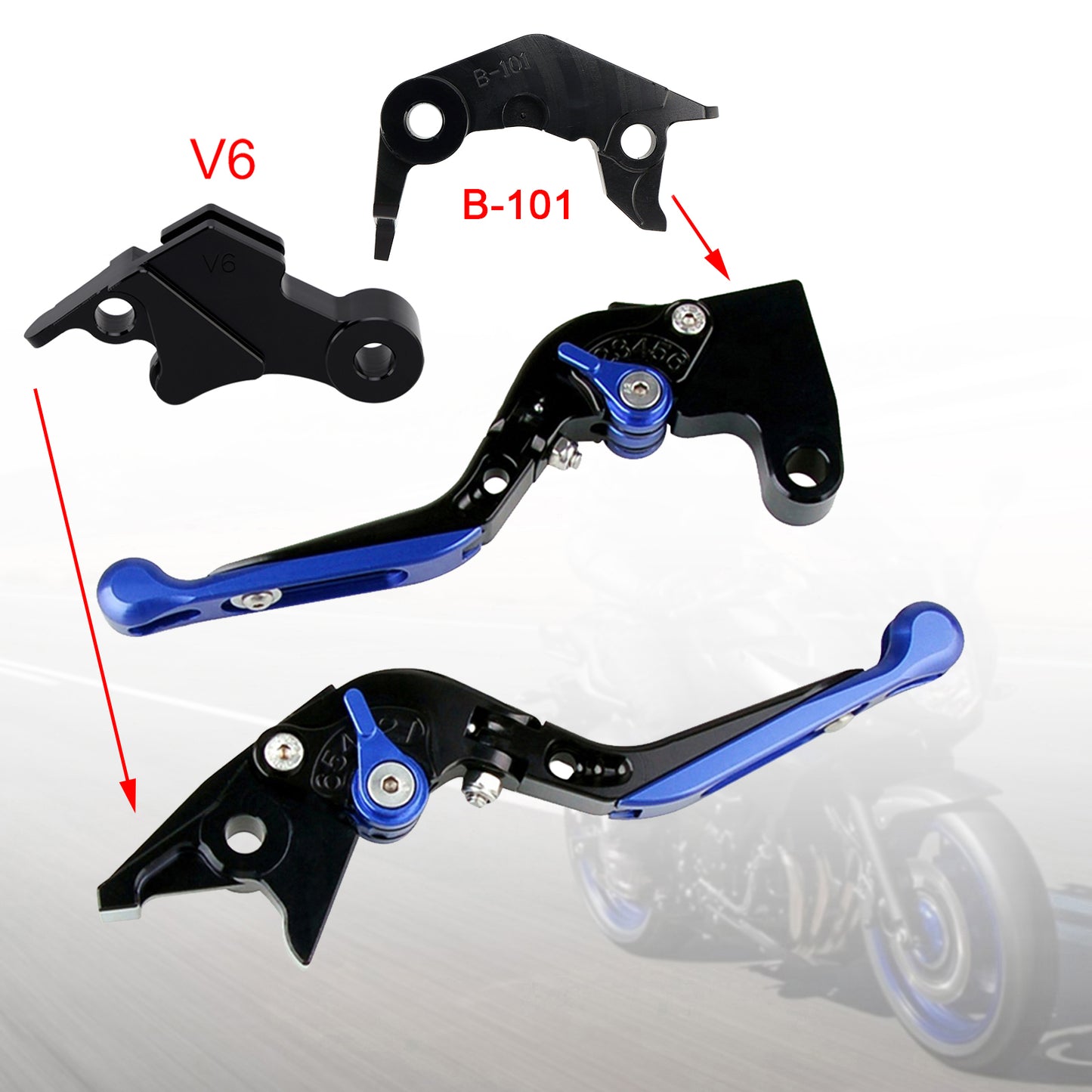 Leva freno frizione regolabile adatta per YAMAHA XSR900 XSR900GP MT-09 MT-09SP 24-25