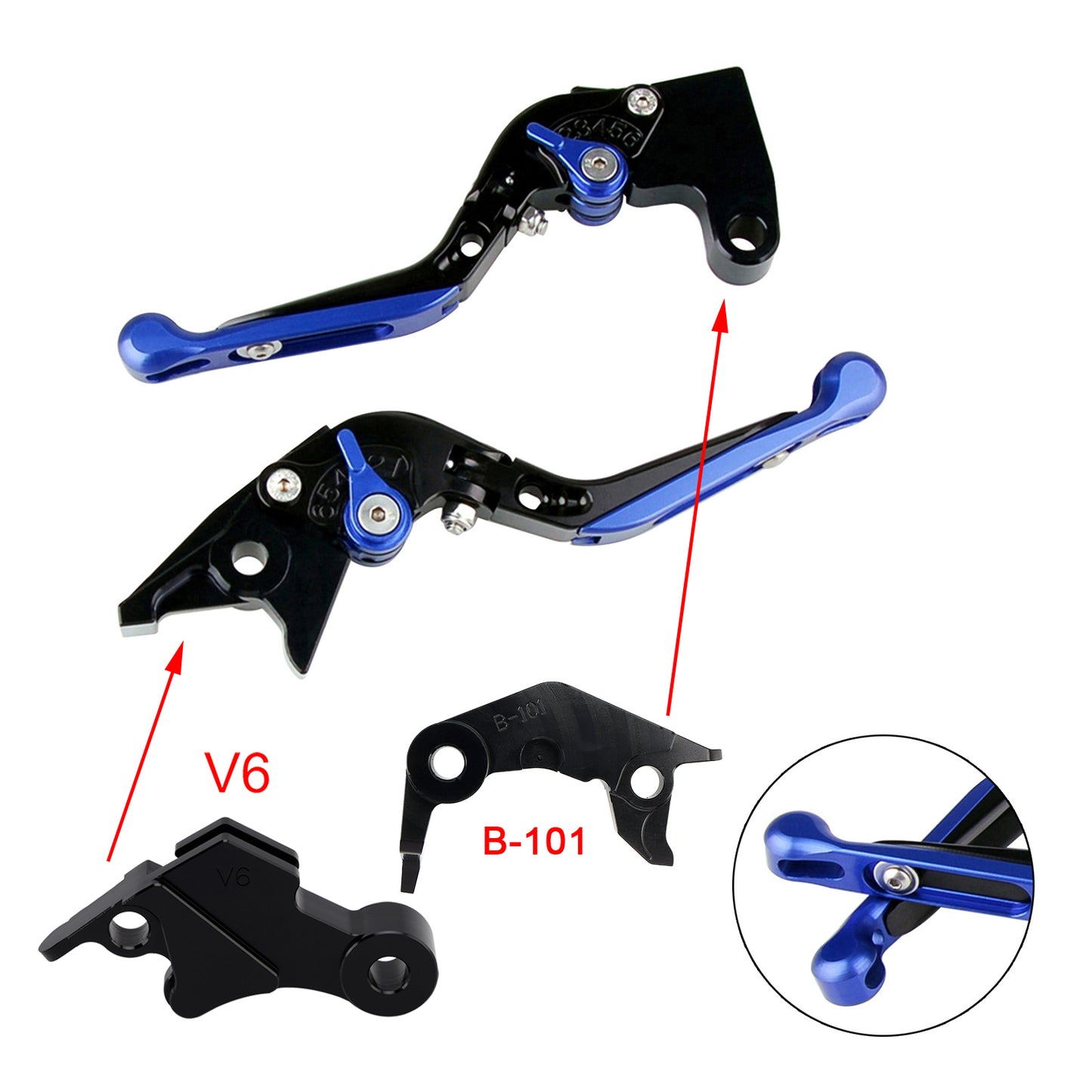 Leva freno frizione regolabile adatta per YAMAHA XSR900 XSR900GP MT-09 MT-09SP 24-25