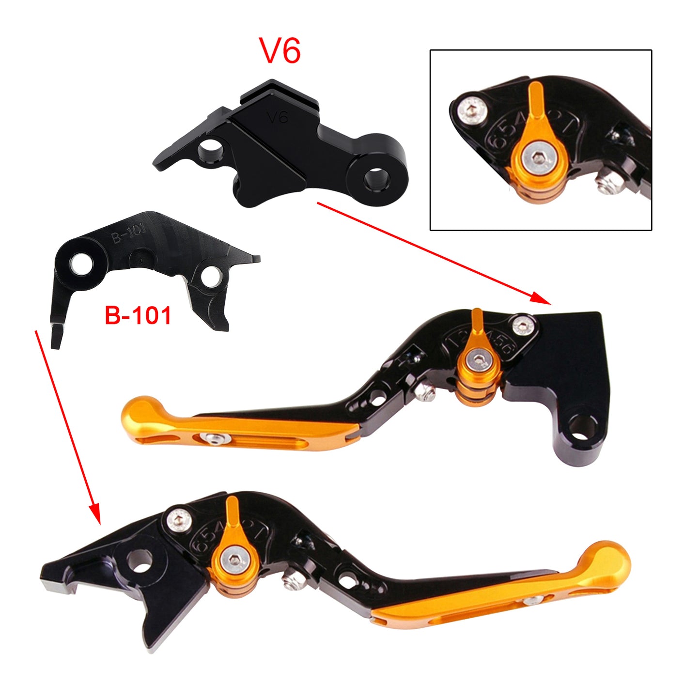 Leva freno frizione regolabile adatta per YAMAHA XSR900 XSR900GP MT-09 MT-09SP 24-25