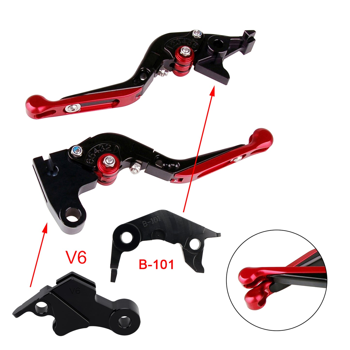 Leva freno frizione regolabile adatta per YAMAHA XSR900 XSR900GP MT-09 MT-09SP 24-25