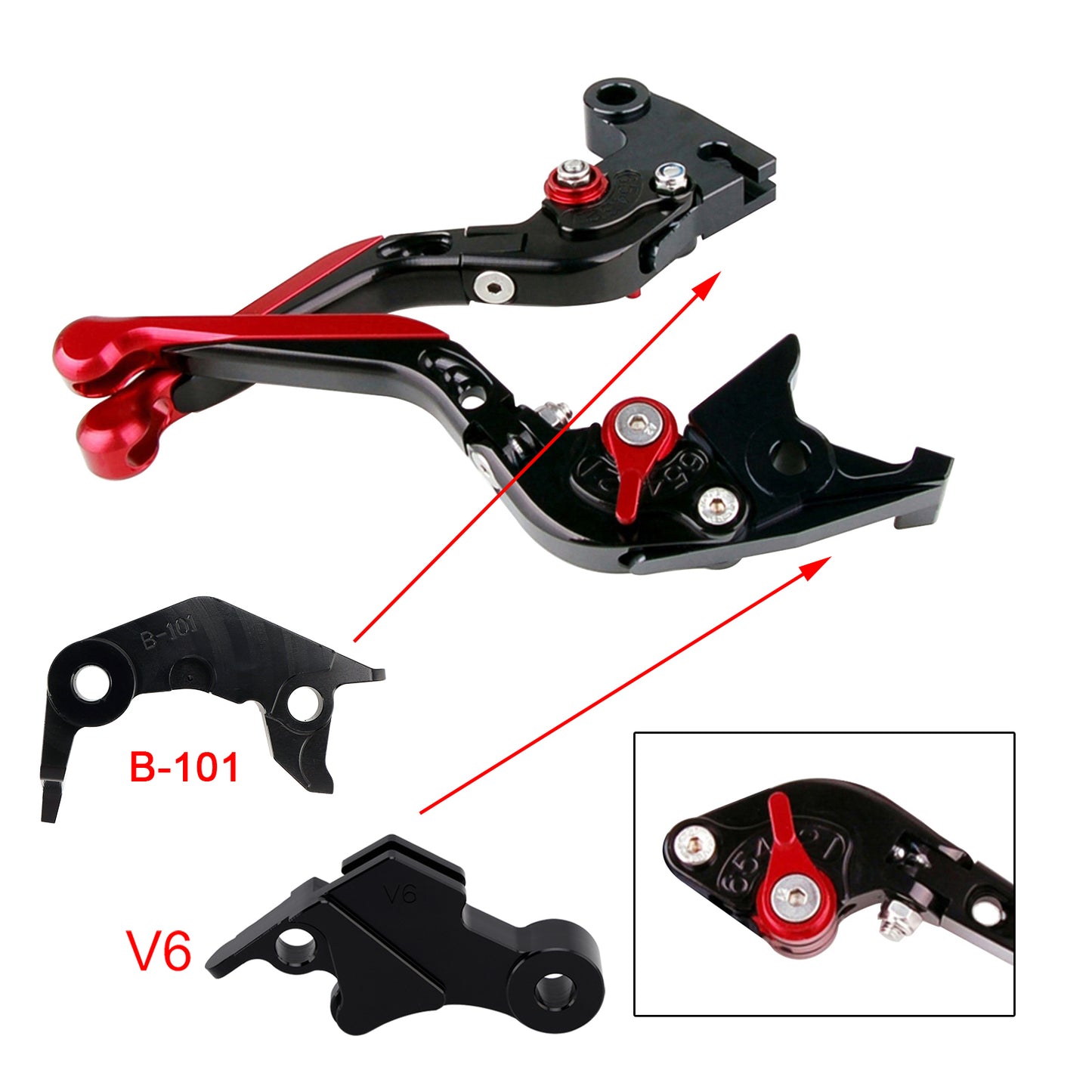 Leva freno frizione regolabile adatta per YAMAHA XSR900 XSR900GP MT-09 MT-09SP 24-25
