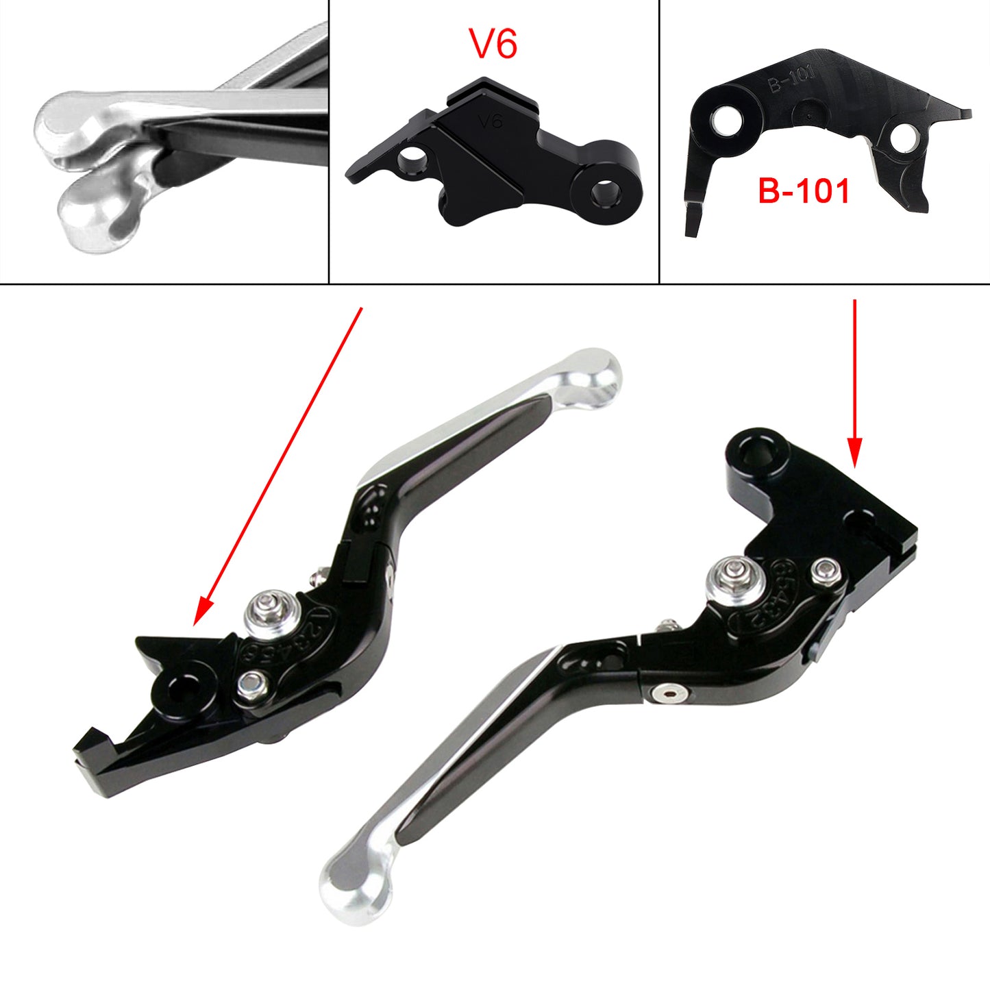 Leva freno frizione regolabile adatta per YAMAHA XSR900 XSR900GP MT-09 MT-09SP 24-25
