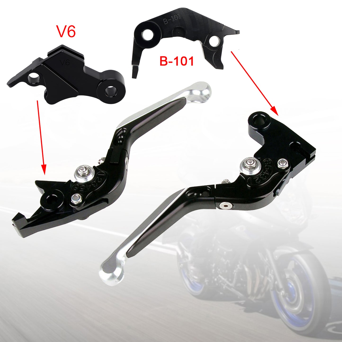 Leva freno frizione regolabile adatta per YAMAHA XSR900 XSR900GP MT-09 MT-09SP 24-25