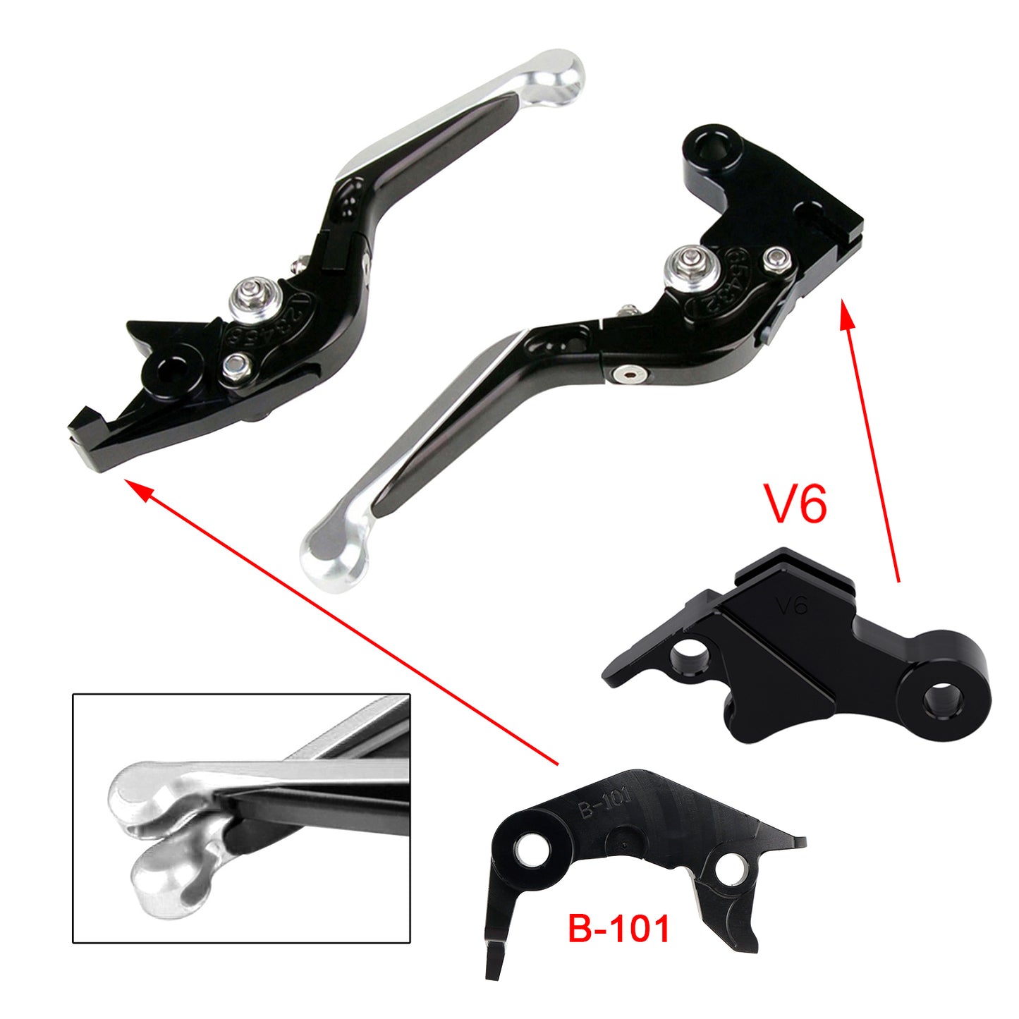 Leva freno frizione regolabile adatta per YAMAHA XSR900 XSR900GP MT-09 MT-09SP 24-25