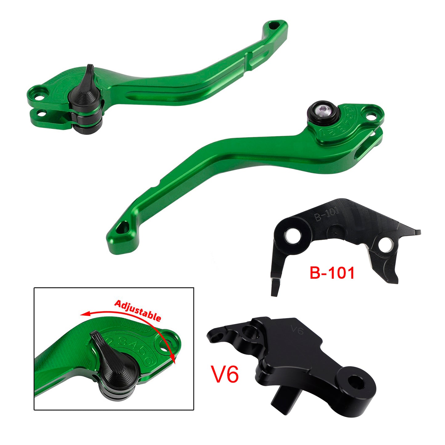 Leva freno frizione corta CNC adatta per YAMAHA XSR900 XSR900GP MT-09 MT-09SP 24-25