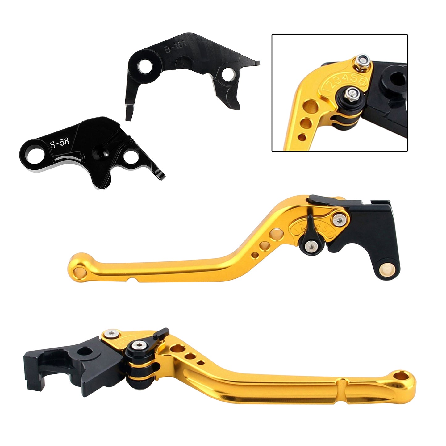 Leva frizione freno lunga adatta per YAMAHA YZF R7 MT-10/SP FZ-10/SP 2022-23