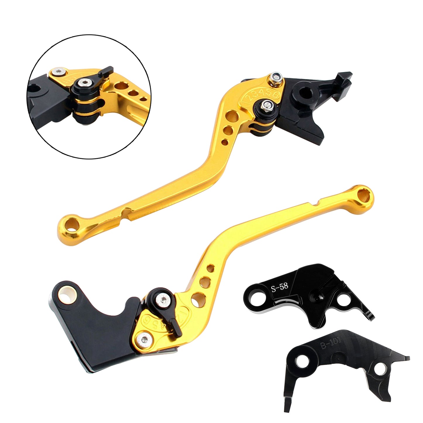 Leva frizione freno lunga adatta per YAMAHA YZF R7 MT-10/SP FZ-10/SP 2022-23