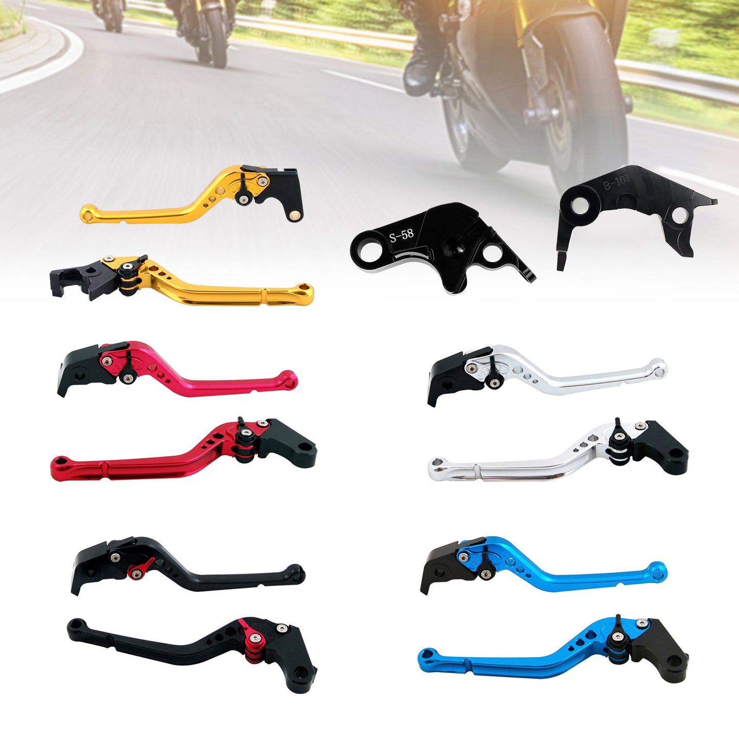 Leva frizione freno lunga adatta per YAMAHA YZF R7 MT-10/SP FZ-10/SP 2022-23