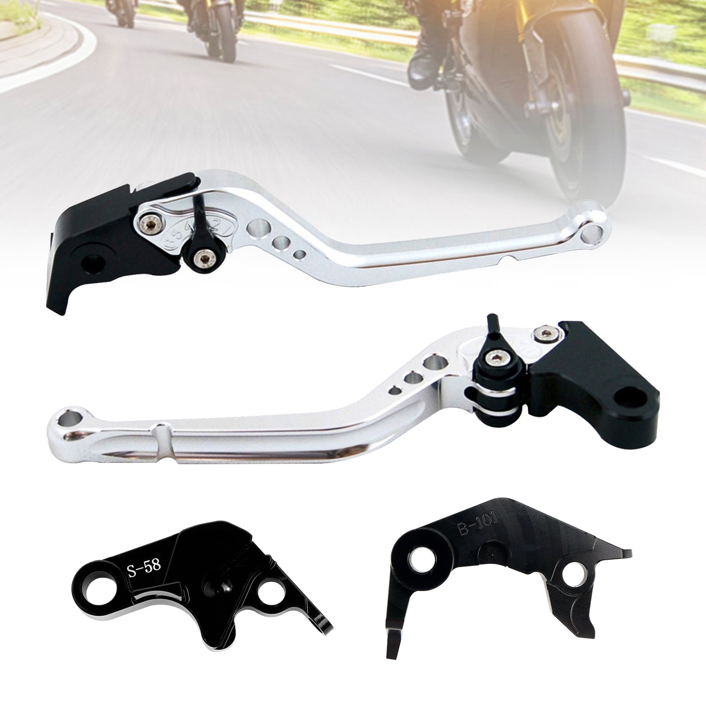 Leva frizione freno lunga adatta per YAMAHA YZF R7 MT-10/SP FZ-10/SP 2022-23