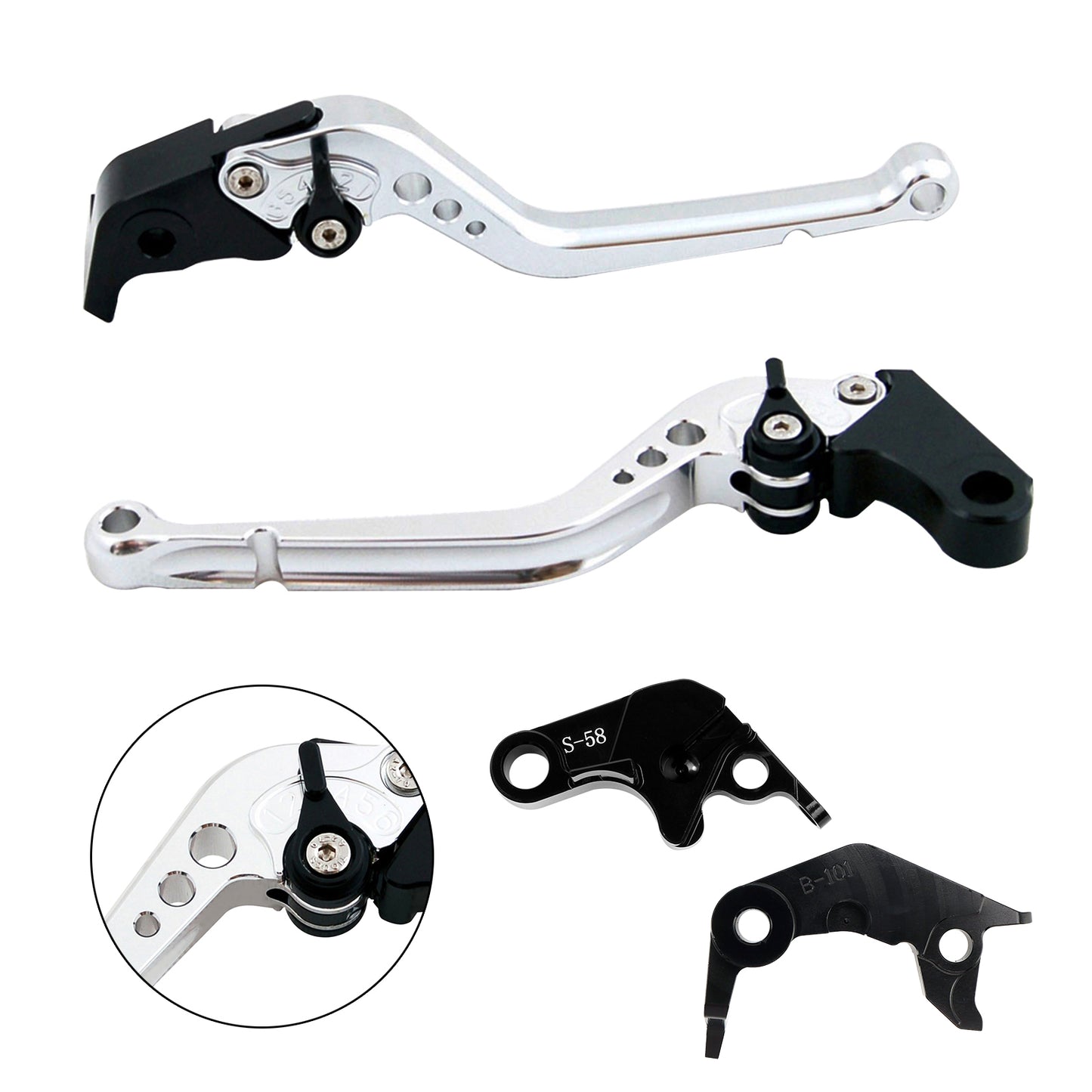Leva frizione freno lunga adatta per YAMAHA YZF R7 MT-10/SP FZ-10/SP 2022-23