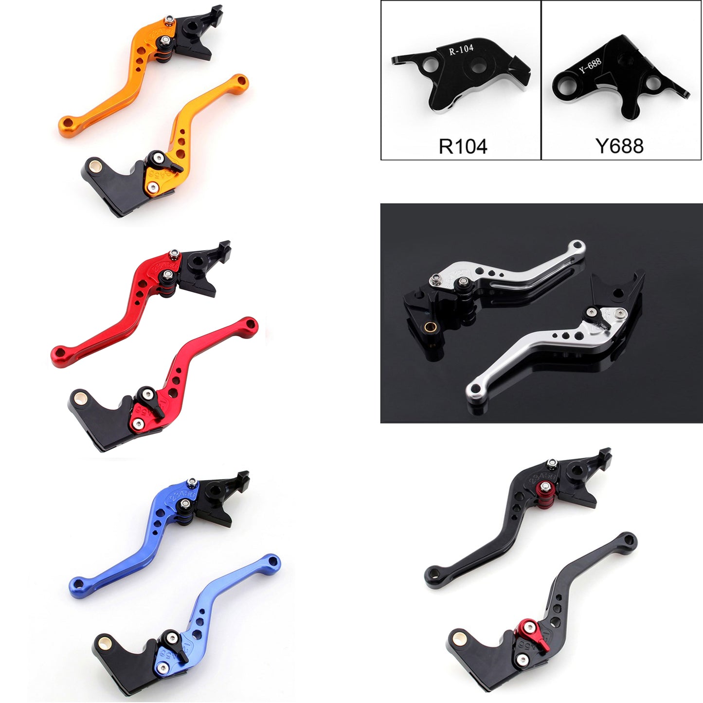 Leve freno frizione corte per Yamaha YZF R6 05-14 YZF R1 04-08 R6S generiche