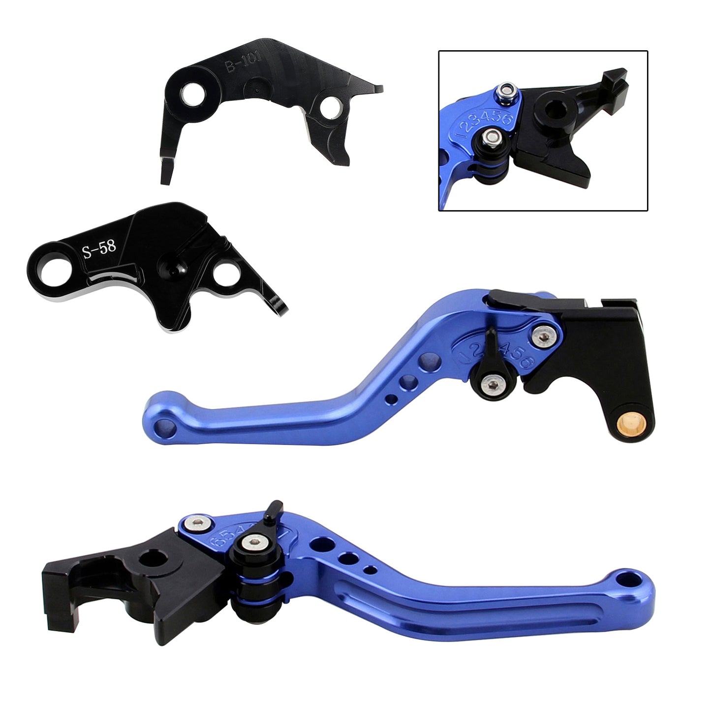 NUOVA leva freno frizione corta adatta per YAMAHA YZF R7 MT-10/SP FZ-10/SP 2022-23