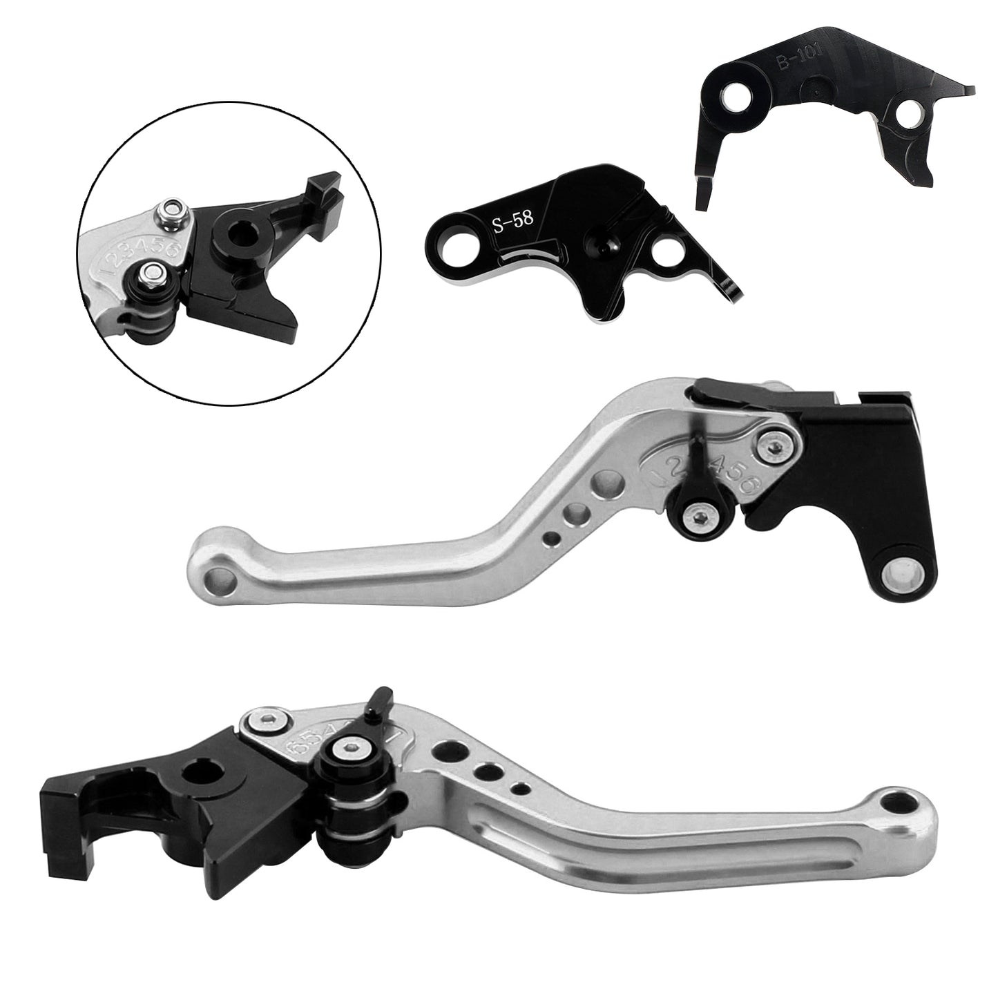 NUOVA leva freno frizione corta adatta per YAMAHA YZF R7 MT-10/SP FZ-10/SP 2022-23
