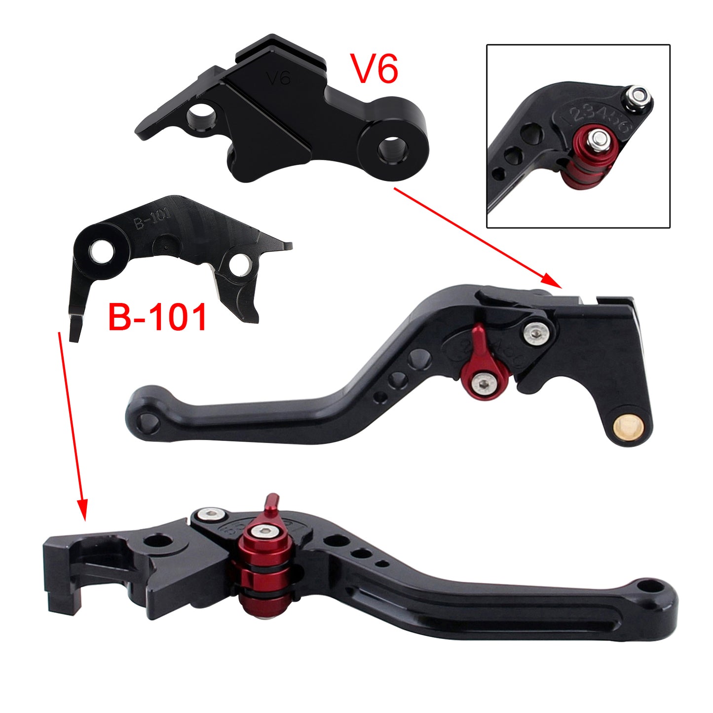 NUOVA leva freno frizione corta adatta per YAMAHA XSR900 XSR900GP MT-09 MT-09SP 24-25