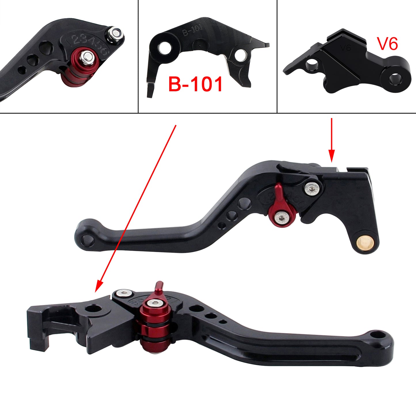 NUOVA leva freno frizione corta adatta per YAMAHA XSR900 XSR900GP MT-09 MT-09SP 24-25