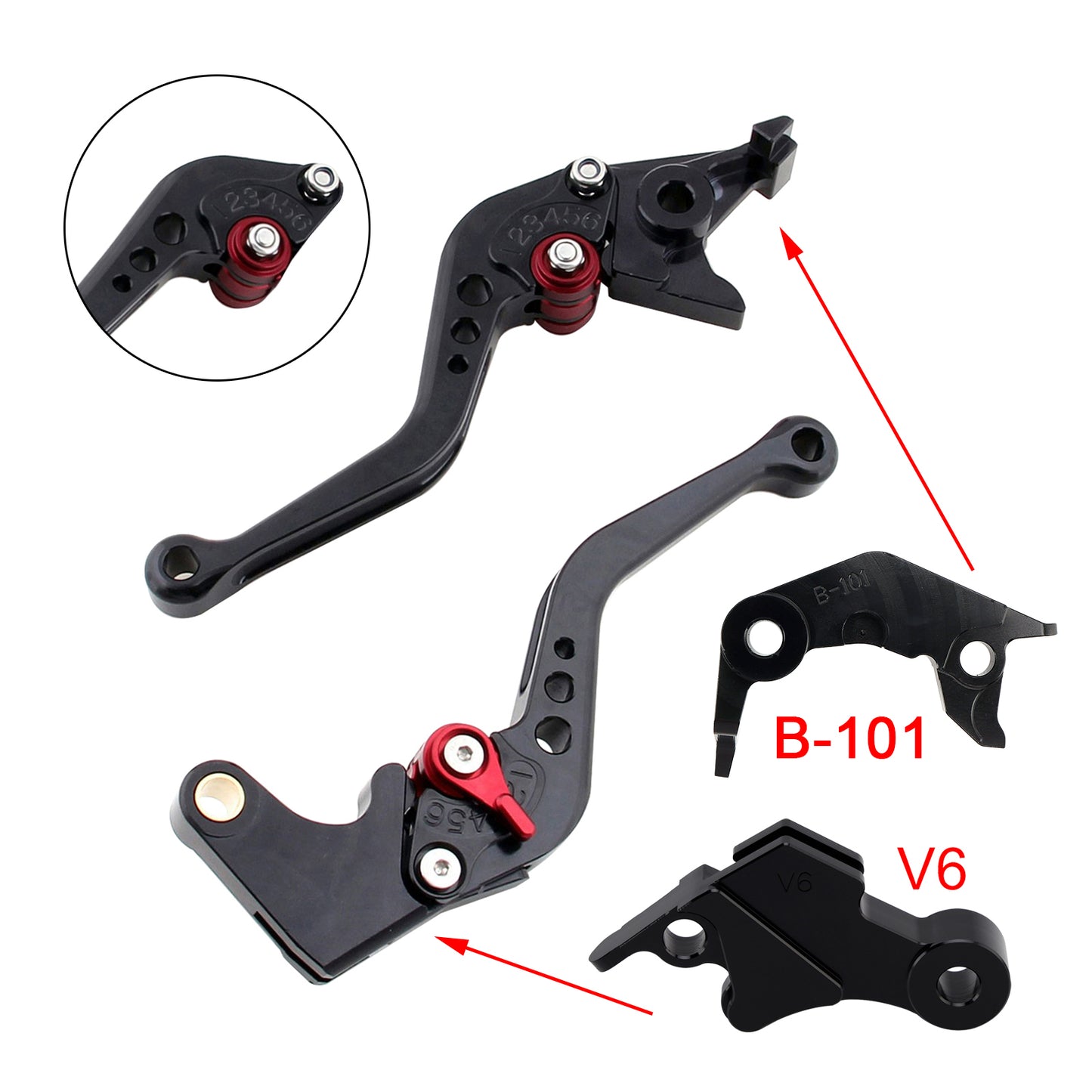 NUOVA leva freno frizione corta adatta per YAMAHA XSR900 XSR900GP MT-09 MT-09SP 24-25