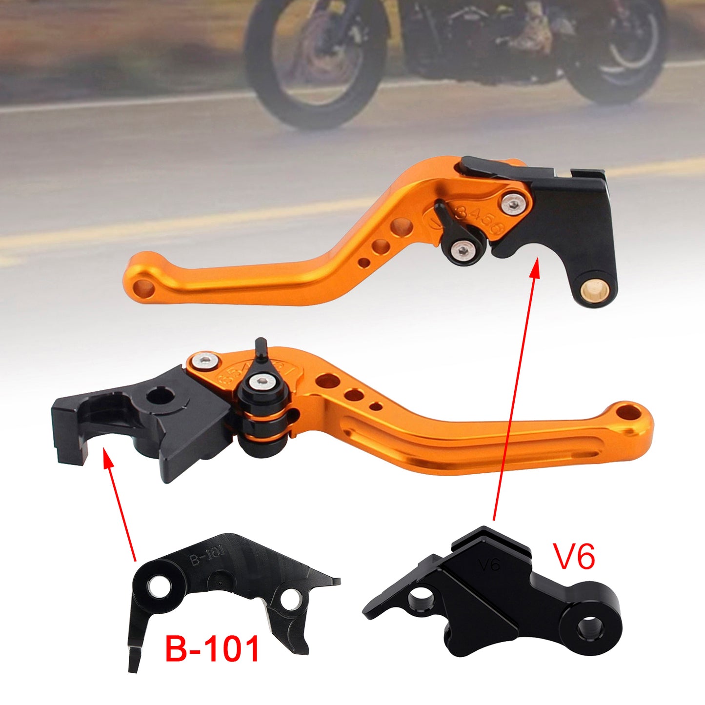 NUOVA leva freno frizione corta adatta per YAMAHA XSR900 XSR900GP MT-09 MT-09SP 24-25