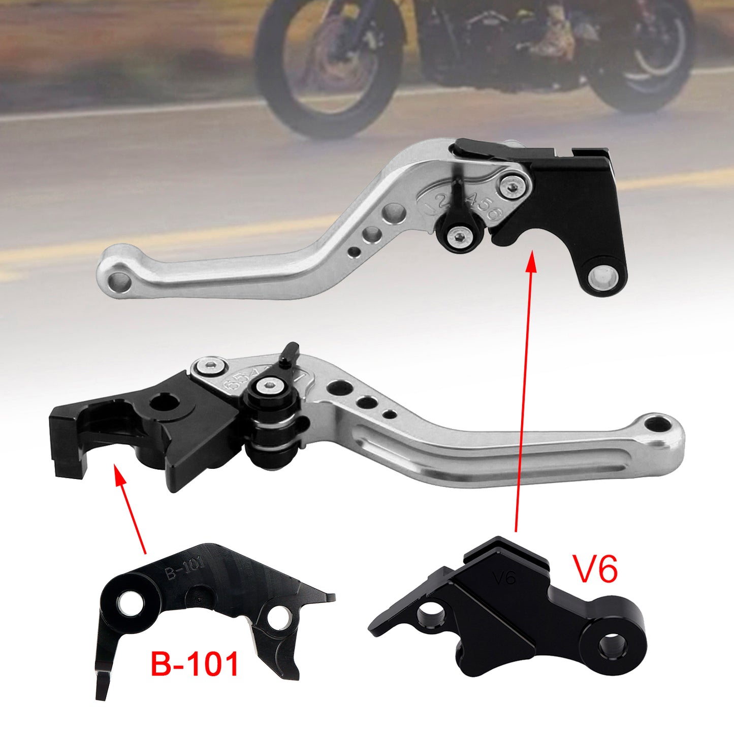 NUOVA leva freno frizione corta adatta per YAMAHA XSR900 XSR900GP MT-09 MT-09SP 24-25