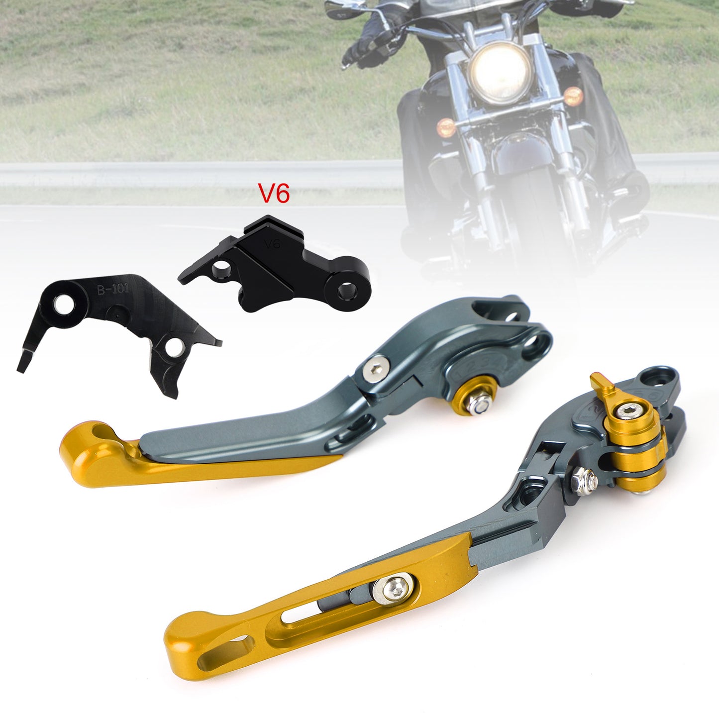 Leva freno frizione regolabile adatta per YAMAHA XSR900 XSR900GP MT-09 2024-2025