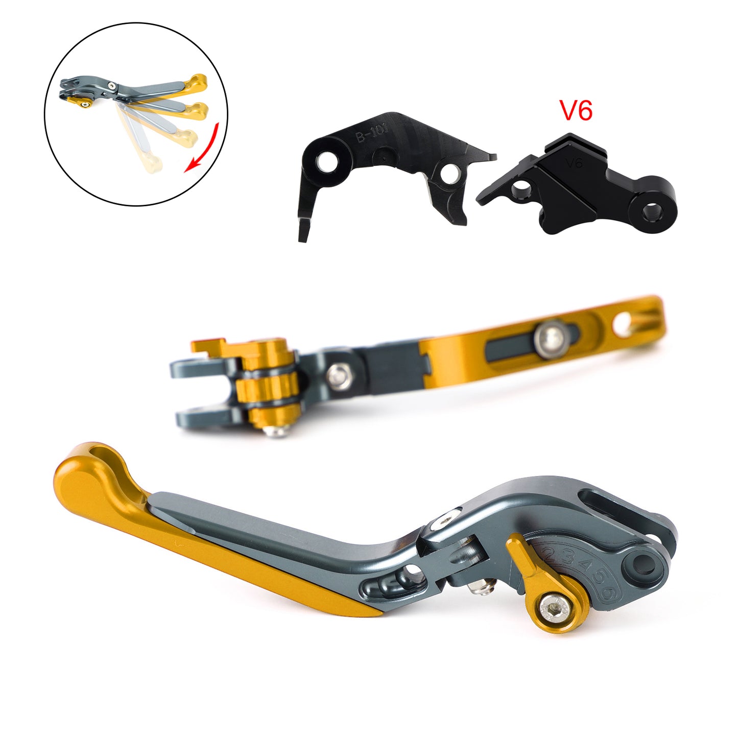Leva freno frizione regolabile adatta per YAMAHA XSR900 XSR900GP MT-09 2024-2025