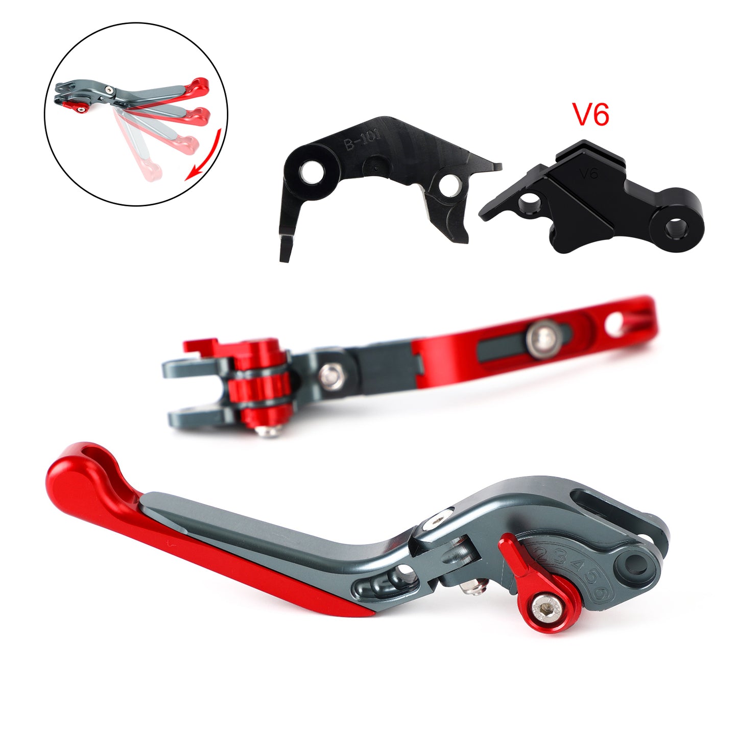 Leva freno frizione regolabile adatta per YAMAHA XSR900 XSR900GP MT-09 2024-2025