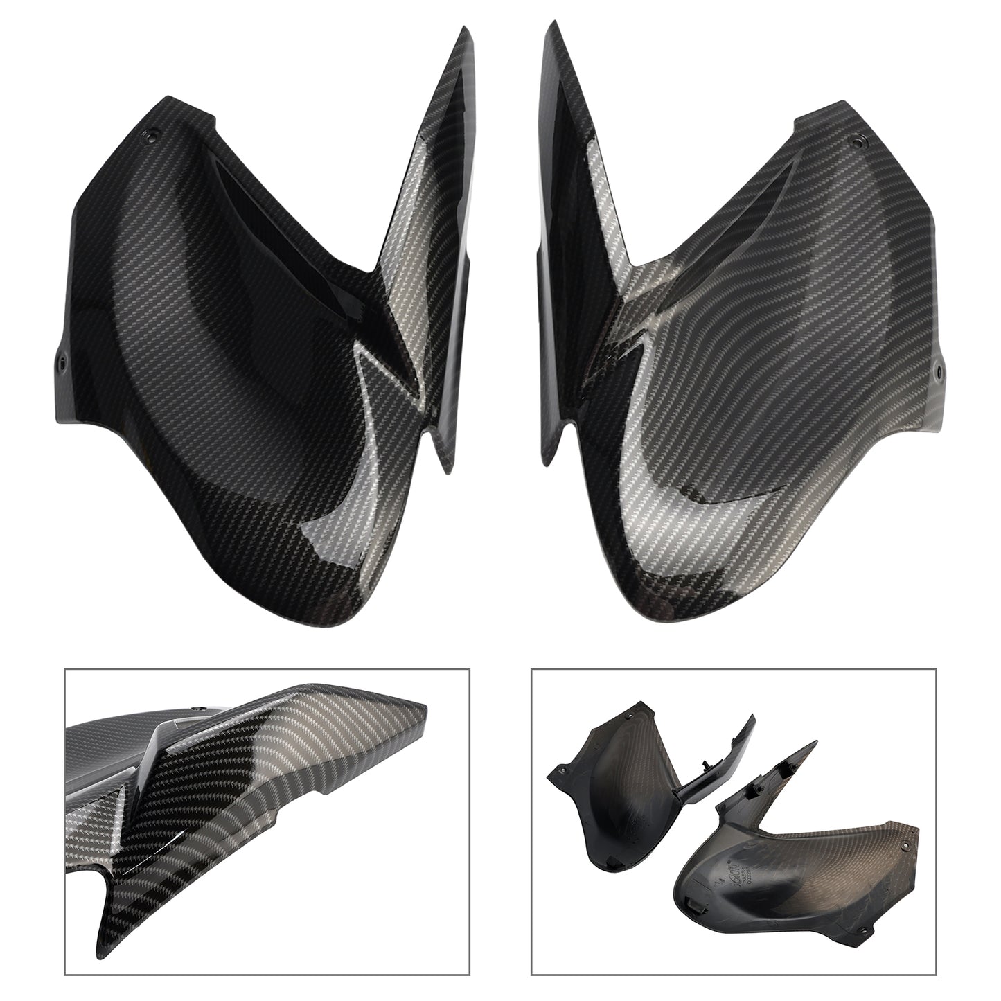 1 paio di carenatura del pannello di copertura dell'inserto laterale del serbatoio del gas per Kawasaki Z900 2017-2019 generico
