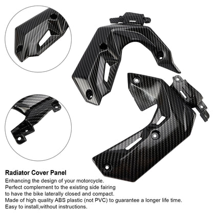Pannello di copertura della carenatura del pannello di copertura del radiatore laterale in plastica ABS per Kawasaki Z650 2017-2019 generico