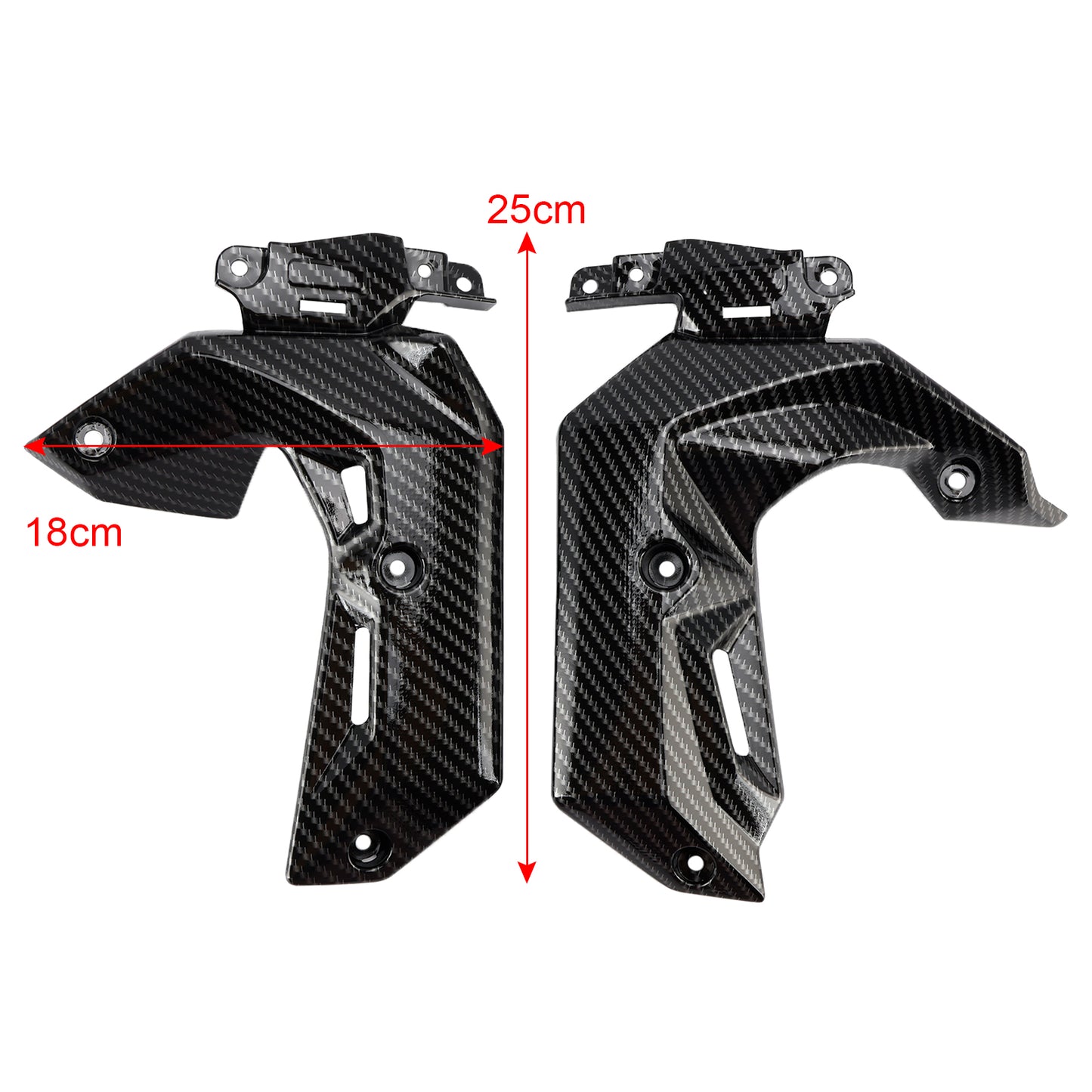 Pannello di copertura della carenatura del pannello di copertura del radiatore laterale in plastica ABS per Kawasaki Z650 2017-2019 generico