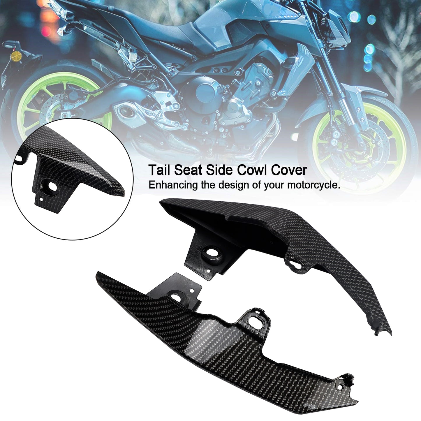 Carenatura per carenatura laterale in carbonio per Yamaha MT-09 FZ09 2017-2021 Generico