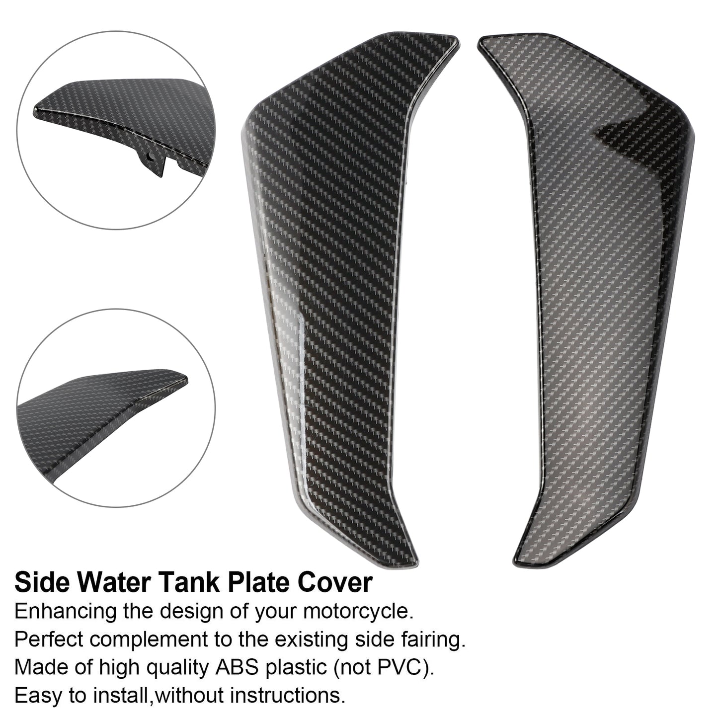 Carenatura coperchio serbatoio acqua laterale in carbonio per Yamaha MT-09 FZ09 2017-2021 Generico