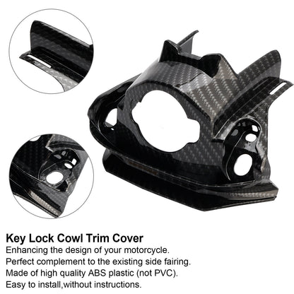 Carbon Front Key Lock Cowl Trim Cover per Honda CB650R CBR650R 2019-2021 Generico