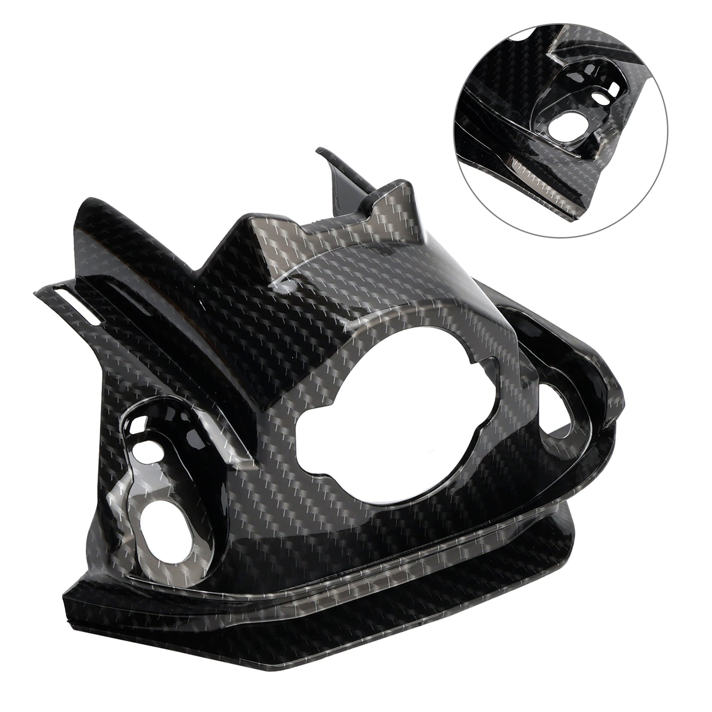 Carbon Front Key Lock Cowl Trim Cover per Honda CB650R CBR650R 2019-2021 Generico