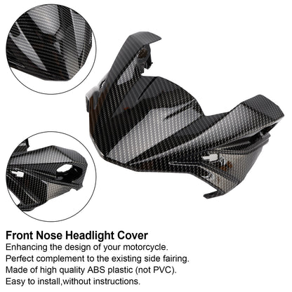 Carbon Front Nose Faro Cover Surround Carenatura Per Kawasaki Z650 2017-2019 Generico