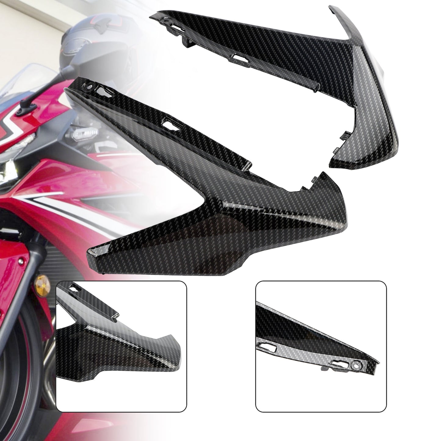 Honda CBR500R 2019-2021 Carenatura anteriore del pannello del faro della copertura del naso per il carbonio generico