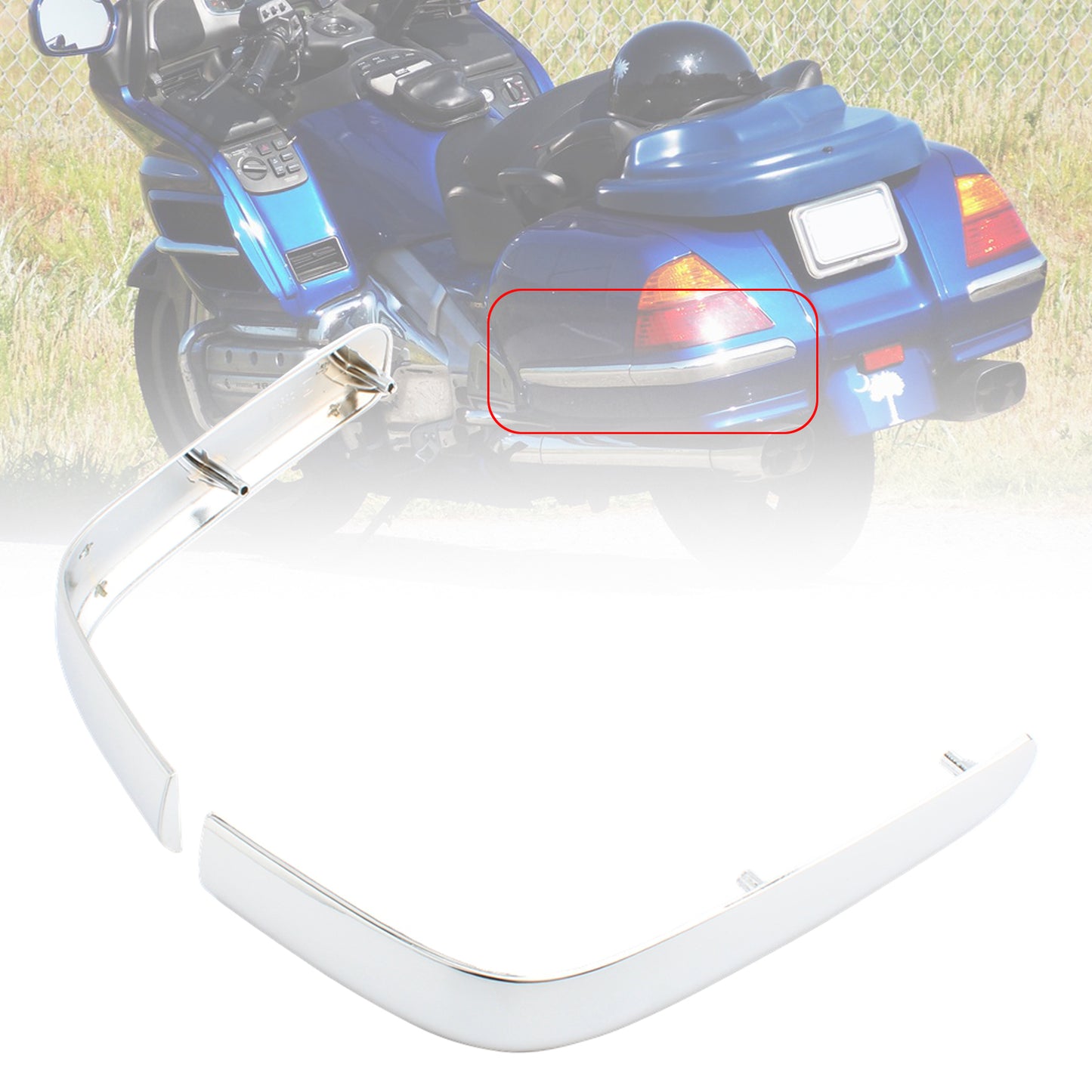 Striscia di rivestimento per accenti per borse laterali ad angolo inferiore per Honda Goldwing GL1800 2001-2011