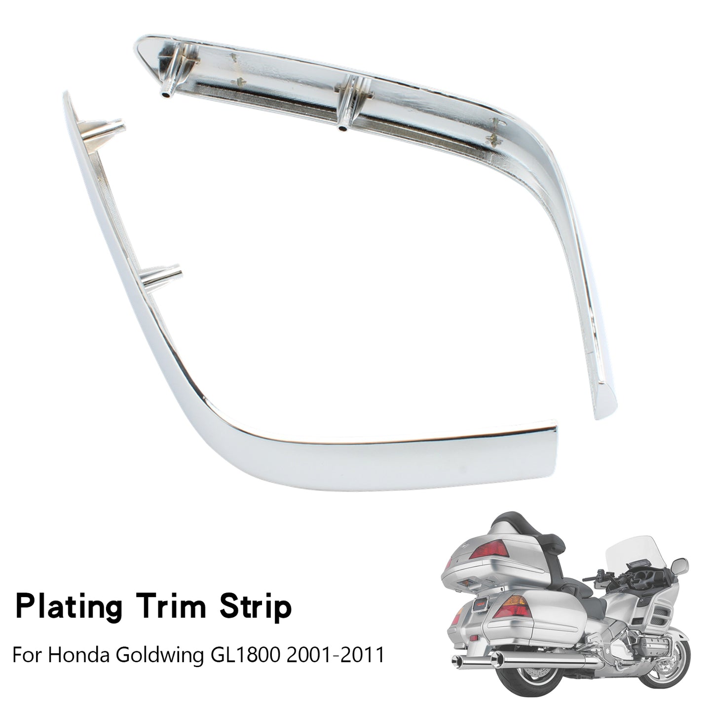 Striscia di rivestimento per accenti per borse laterali ad angolo inferiore per Honda Goldwing GL1800 2001-2011