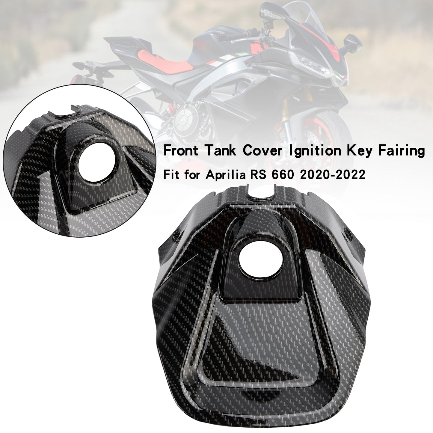 Aprilia RS 660 2020-2024 Carenatura chiave accensione coperchio serbatoio anteriore in carbonio