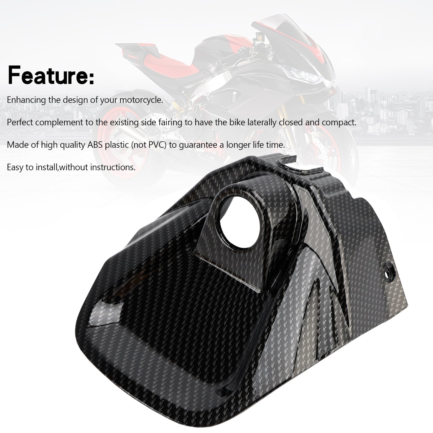 Aprilia RS 660 2020-2024 Carenatura chiave accensione coperchio serbatoio anteriore in carbonio