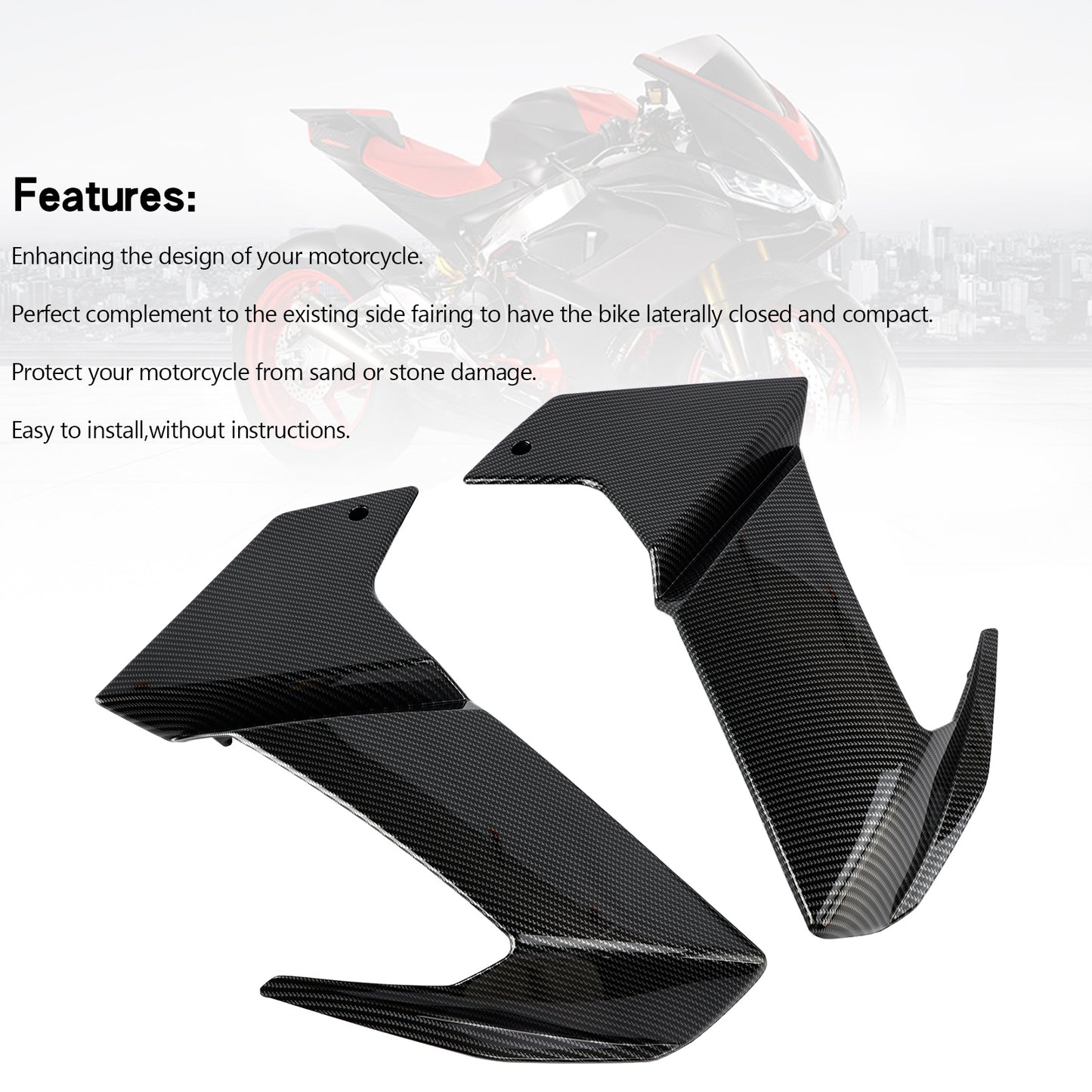 Aprilia RS 660 2020-2024 Pannello di copertura del telaio laterale in carbonio Carena