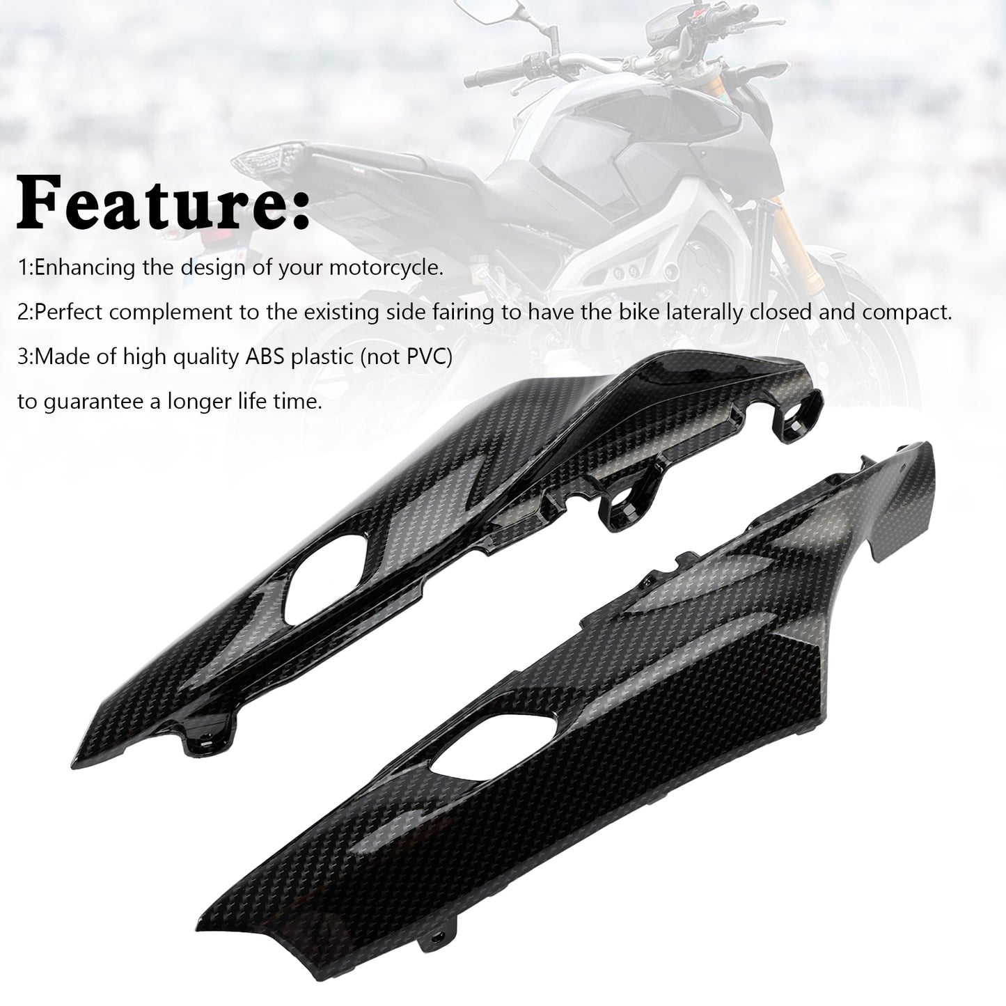 Coperture della carenatura laterale del sedile posteriore della coda per Yamaha MT-09 / MT09 SP 2021-2023